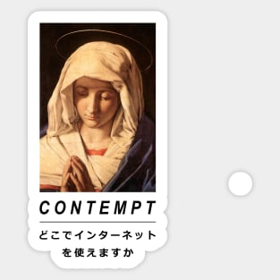 contemptuous maria praying japanese Sticker